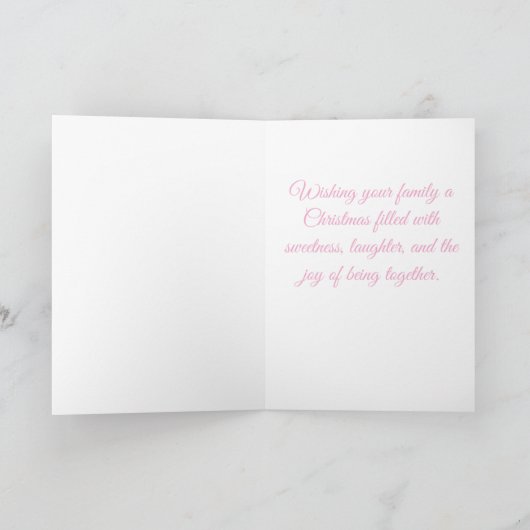 Sweetest Christmas Wishes Santa & Macarons Feestdagen Kaart (Binnen)