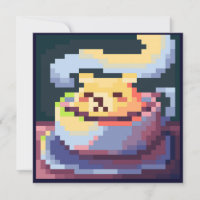 Sweetest Coffee card pixelart, Pixel Art 