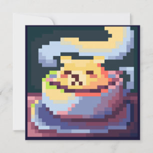 Sweetest Coffee card pixelart, Pixel Art  Kaart