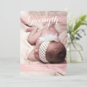 Sweetest Dream Two Photo Modern Birth Announounanc Aankondiging (Staand voorkant)