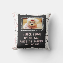 Sweetest Girl of All Custom Dog Photo Sierkussen
