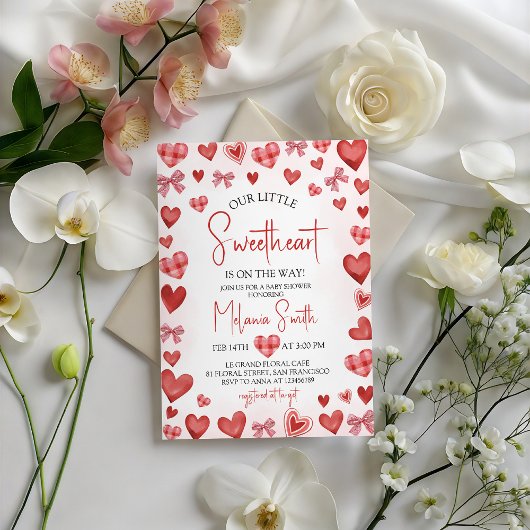 Sweetheart Baby Shower Invitation Kaart