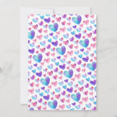 Sweetheart Blue Heart Boys Baby shower Invitation (Dos)