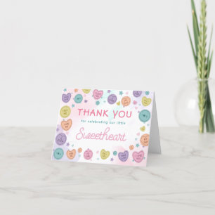Sweetheart Candy Valentine Carte de remerciements