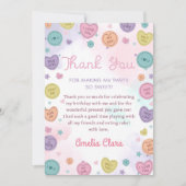 Sweetheart Candy Valentine Carte de remerciements  (Devant)