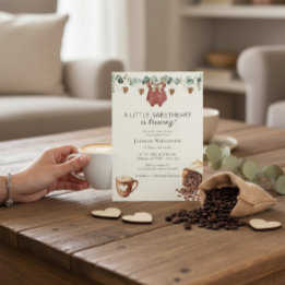Sweetheart Coffee Brewing Baby Shower Invitation Kaart
