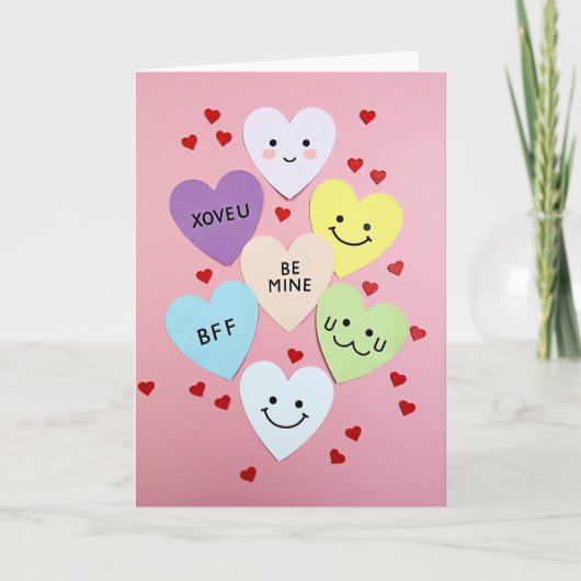 Sweetheart Conversation Hearts Card Kaart (Voorkant)
