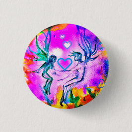 SWEETHEART FAERIES PINK PIN RONDE BUTTON 5,7 CM