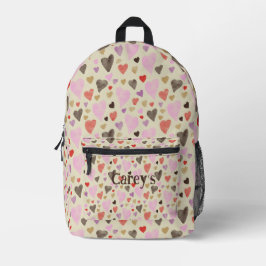 Sweetheart Pattern Print Cut Naairugzak Bedrukte Rugzak