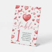 Sweetheart Table Number Card Printable Reclamebord Met Voetstuk (Voorkant)