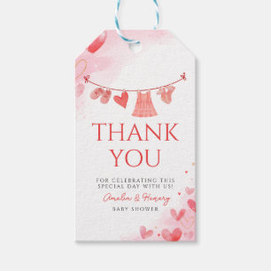 Sweetheart Valentijns Baby shower Meisje Cadeaulabel