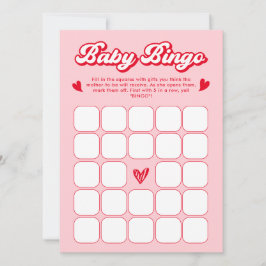 Sweetheart Valentine Baby Shower Baby Bingo Game Kaart