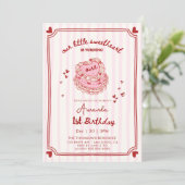 Sweetheart Valentines Hand Drawn Birthday Kaart (Staand voorkant)