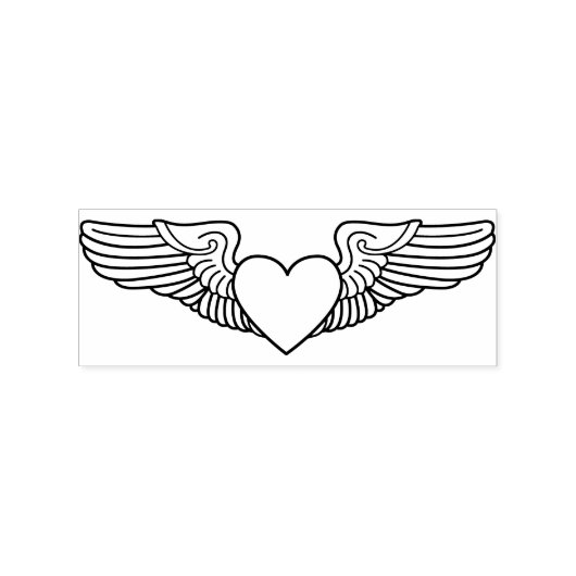 Sweetheart Wings Militaire Spouse Stempel (Afrduk)