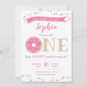 Sweetie Donut Doughnut 1er Invitation anniversaire (Devant)