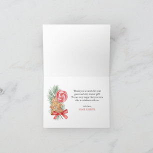 Sweetie est en route Noël Baby shower Merci