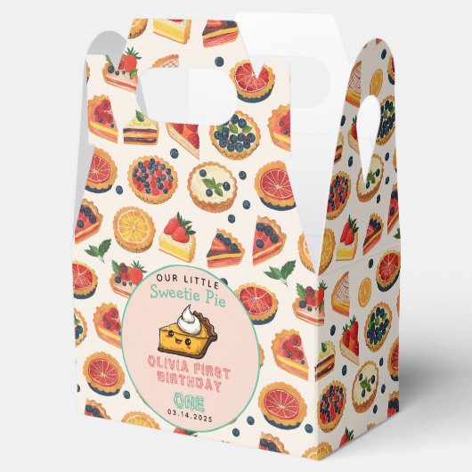Sweetie Pie - Pi Dag 1e Verjaardag Party Bedankdoosjes (Geopend)