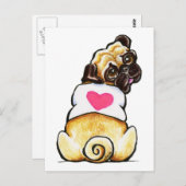 Sweetie Pug Briefkaart (Voorkant / Achterkant)