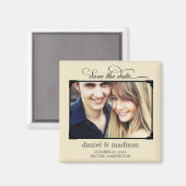Sweetly Framed Save The Date Magnet - Tan Magneet (Voorkant / Achterkant)