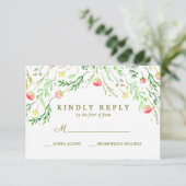 Sweetly Romantic | Floral Wedding RSVP (Staand voorkant)