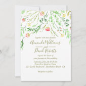 Sweetly Romantic | Uitnodiging voor Floral Wedding (Voorkant)