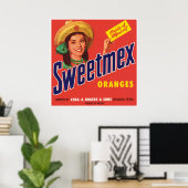 Sweetmex Sinaasappels Weslaco Texas  Poster (Thuiskantoor)