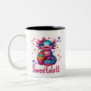 Sweetolotl Vibes Axolotl schattigheid liefhebbers Tweekleurige Koffiemok