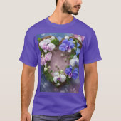 Sweetpea Heart Vine - Basic Dark T-Shirt Design (Devant)