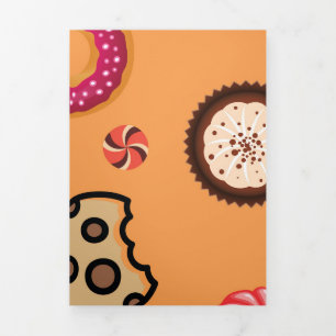 Sweets 6 drieluik wenskaart