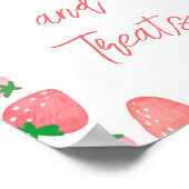 Sweets Aardbei Baby shower Poster (Hoek)