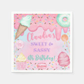 Sweets Candy fille serviettes en papier d'annivers (Devant)