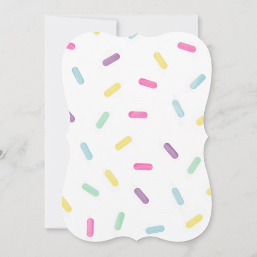 Sweets Sprinkles Verjaardag uitnodiging (Achterkant)