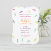 Sweets Sprinkles Verjaardag uitnodiging (Staand voorkant)