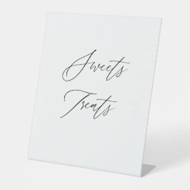 Sweets & Treats Wedding Sign | Dessert Table Sign  Reclamebord Met Voetstuk