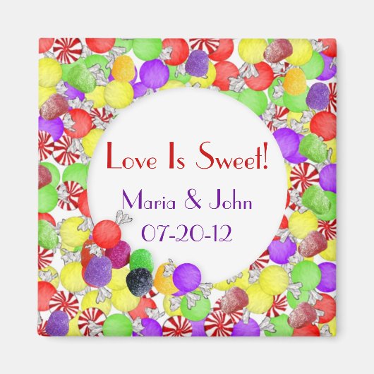 Sweets Wedding Magnet Magneet (Voorkant)