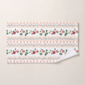 Sweety beautiful retro strawberry heart (Serviette à main)