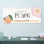 Sweety Little Peach Baby shower Welkom Spandoek (Beurs)