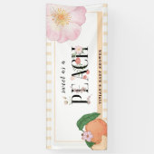 Sweety Little Peach Baby shower Welkom Spandoek (Verticaal)