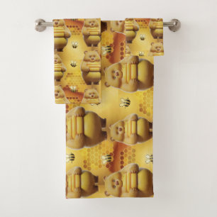 Sweey Bears and Bees 3D Motif sans couture
