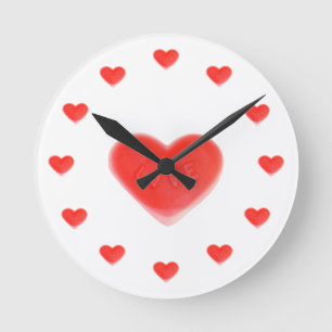 Swet Heart 'coeur' horloge ronde