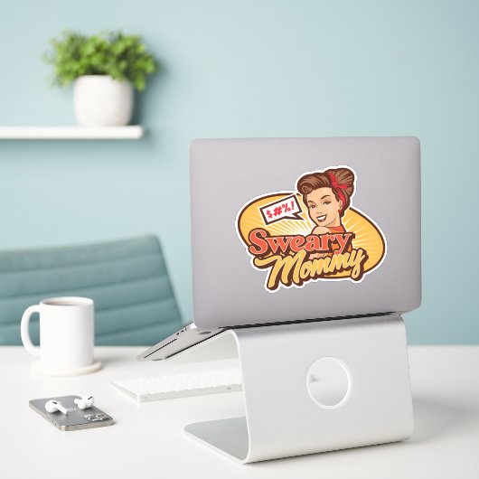 Swey Mommy Logo Original Die Cut Sticker (Ordinateur portable sur le bureau)