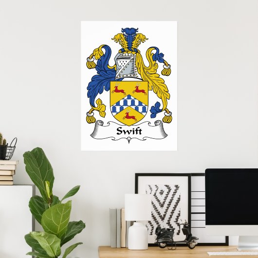 Swift Family Crest Poster (Thuiskantoor)