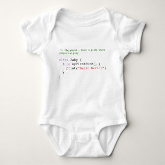 Swift Hello World Baby Jersey Body, Vit Romper