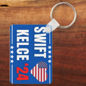 Swift Kelce 24 Heart Sleutelhanger (Achterkant)