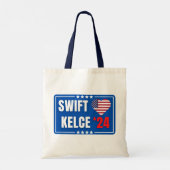 Swift Kelce 24 Heart Tote Bag (Achterkant)