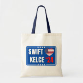 Swift Kelce 24 Heart Tote Bag (Voorkant)