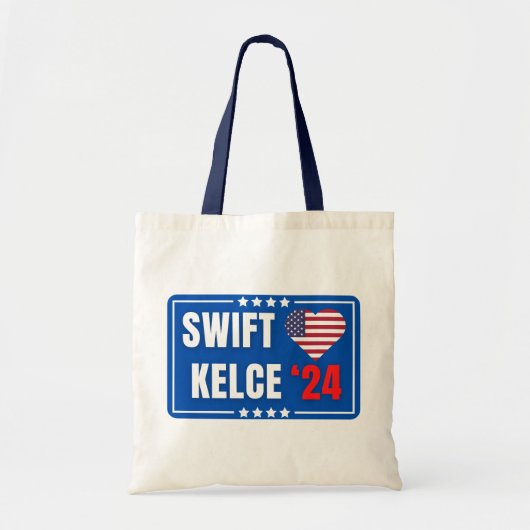 Swift Kelce 24 Heart Tote Bag (Voorkant)