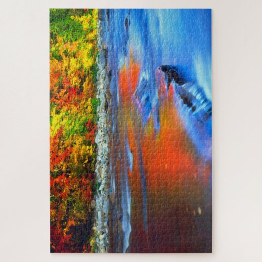 Swift River met herfstkleuren Legpuzzel (Verticaal)