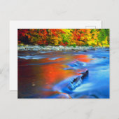 Swift River reflecterende herfstkleuren Briefkaart (Voorkant / Achterkant)