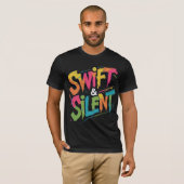 Swift & Silent Graffiti Style T-shirt Bold Urban (Voorkant volledig)